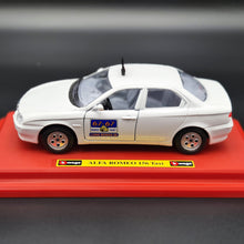 Load image into Gallery viewer, Bburago 2002 Alfa Romeo 156 Taxi White #0122 1:24 Super Car Collection Diecast
