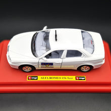 Load image into Gallery viewer, Bburago 2002 Alfa Romeo 156 Taxi White #0122 1:24 Super Car Collection Diecast
