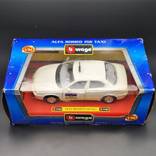Load image into Gallery viewer, Bburago 2002 Alfa Romeo 156 Taxi White #0122 1:24 Super Car Collection Diecast
