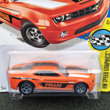 Load image into Gallery viewer, Hot Wheels 2016 &#39;13 Chevrolet COPO Camaro #179 Orange HW Speed Graphics 4/10 New Long Card
