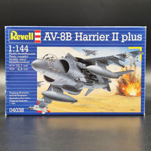 Load image into Gallery viewer, Revell Model Kit 2005 AV-8B Harrier II Plus US Marine Corps Aircraft Model #04038 1:144 Scale Plastic Model Kit