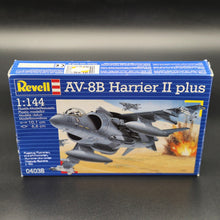 Load image into Gallery viewer, Revell Model Kit 2005 AV-8B Harrier II Plus US Marine Corps Aircraft Model #04038 1:144 Scale Plastic Model Kit