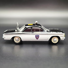 Load image into Gallery viewer, Eligor 1962 Chevrolet Corvair Monza PoliceHighway Patrol Car #1150 Black/White 1/43 Scale