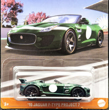 Load image into Gallery viewer, Hot Wheels 2023 '15 Jaguar F-Type Project 7 British Racing Green Forza 3/5 New Long Card