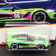 Load image into Gallery viewer, Hot Wheels 2024 Corvette C7 Z06 Matte Neon Green Neon Speeders 7/8 New Long Card