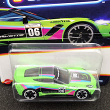Load image into Gallery viewer, Hot Wheels 2024 Corvette C7 Z06 Matte Neon Green Neon Speeders 7/8 New Long Card