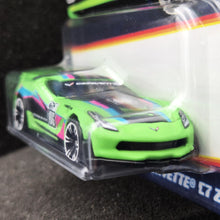Load image into Gallery viewer, Hot Wheels 2024 Corvette C7 Z06 Matte Neon Green Neon Speeders 7/8 New Long Card