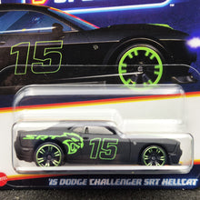 Load image into Gallery viewer, Hot Wheels 2024 '15 Dodge Challenger SRT Hellcat Matte Black Neon Speeders 6/8 New Long Card