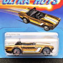 Load image into Gallery viewer, Hot Wheels 2024 Triumph TR6 Gold Ultra Hots 2/8 Mix 1 New Long Card