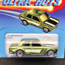 Load image into Gallery viewer, Hot Wheels 2024 '71 Datsun 510 Dark Green Ultra Hots 2/8 Mix 2 New Long Card