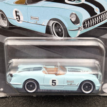 Load image into Gallery viewer, Hot Wheels 2024 1955 Corvette Baby Blue Vintage Racing Club Series 2/6 New Long Card