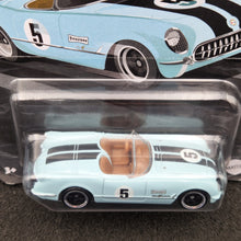 Load image into Gallery viewer, Hot Wheels 2024 1955 Corvette Baby Blue Vintage Racing Club Series 2/6 New Long Card