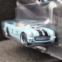 Load image into Gallery viewer, Hot Wheels 2024 1955 Corvette Baby Blue Vintage Racing Club Series 2/6 New Long Card