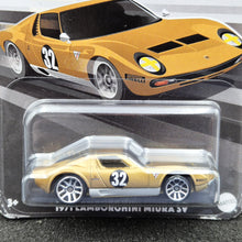 Load image into Gallery viewer, Hot Wheels 2024 1971 Lamborghini Miura SV Gold Vintage Racing Club Series 4/6 New