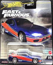 Load image into Gallery viewer, Hot Wheels 2024 Nissan Silvia (S15) Blue Fast &amp; Furious Premium 1/5 New