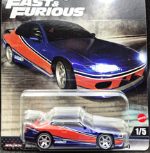Load image into Gallery viewer, Hot Wheels 2024 Nissan Silvia (S15) Blue Fast &amp; Furious Premium 1/5 New