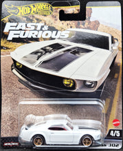 Load image into Gallery viewer, Hot Wheels 2024 1969 Ford Mustang Boss 302 White Fast &amp; Furious Premium 4/5 New