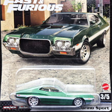 Load image into Gallery viewer, Hot Wheels 2024 1972 Ford Gran Torino Sport Green Fast &amp; Furious Premium 3/5 New
