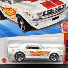 Load image into Gallery viewer, Hot Wheels 2025 '67 Ford Mustang Coupe White #121 Then and Now 1/10 New Long Card