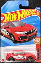 Load image into Gallery viewer, Hot Wheels 2025 2018 Honda Civic Type R Red #123 Then and Now 3/10 New Long Card