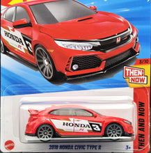Load image into Gallery viewer, Hot Wheels 2025 2018 Honda Civic Type R Red #123 Then and Now 3/10 New Long Card