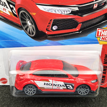 Load image into Gallery viewer, Hot Wheels 2025 2018 Honda Civic Type R Red #123 Then and Now 3/10 New Long Card