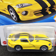 Load image into Gallery viewer, Hot Wheels 2025 '96 Dodge Viper GTS Yellow #176 Then and Now 4/10 New Long Card