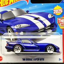Load image into Gallery viewer, Hot Wheels 2025 '96 Dodge Viper GTS Blue #176 Then and Now 4/10 New