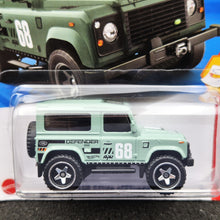 Load image into Gallery viewer, Hot Wheels 2025 Land Rover Defender 90 Mint Green #210 Then and Now 5/10 New Long Card