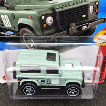 Load image into Gallery viewer, Hot Wheels 2025 Land Rover Defender 90 Mint Green #210 Then and Now 5/10 New Long Card
