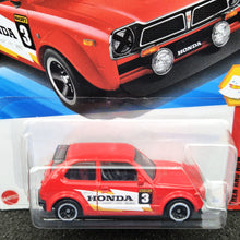 Load image into Gallery viewer, Hot Wheels 2025 '73 Honda Civic Custom Red #231 Then and Now 9/10 New Long Card