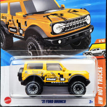 Load image into Gallery viewer, Hot Wheels 2025 '21 Ford Bronco Yellow #20 HW Hot Trucks 1/10 New Long Card