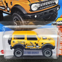 Load image into Gallery viewer, Hot Wheels 2025 '21 Ford Bronco Yellow #20 HW Hot Trucks 1/10 New Long Card