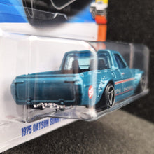 Load image into Gallery viewer, Hot Wheels 2025 1975 Datsun Sunny Truck (B120) #93 Teal HW Hot Trucks 6/10 New Long Card