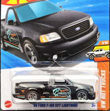 Load image into Gallery viewer, Hot Wheels 2025 '99 Ford F-150 SVT Lightning Black #94 HW Hot Trucks 7/10 New Long Card