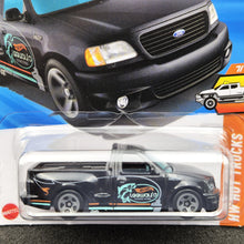 Load image into Gallery viewer, Hot Wheels 2025 '99 Ford F-150 SVT Lightning Black #94 HW Hot Trucks 7/10 New Long Card