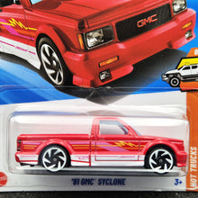 Load image into Gallery viewer, Hot Wheels 2025 '91 GMC Syclone Red #119 HW Hot Trucks 8/10 New Long Card