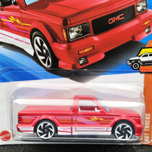 Load image into Gallery viewer, Hot Wheels 2025 '91 GMC Syclone Red #119 HW Hot Trucks 8/10 New Long Card