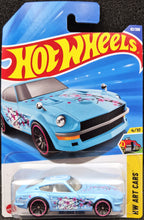 Load image into Gallery viewer, Hot Wheels 2025 Datsun 240Z Light Blue #62 HW Art Cars 4/10 New Long Card