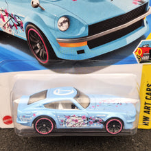 Load image into Gallery viewer, Hot Wheels 2025 Datsun 240Z Light Blue #62 HW Art Cars 4/10 New Long Card