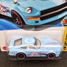 Load image into Gallery viewer, Hot Wheels 2025 Datsun 240Z Light Blue #62 HW Art Cars 4/10 New Long Card
