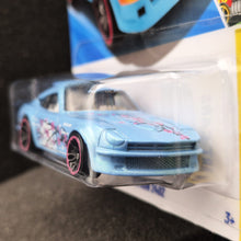 Load image into Gallery viewer, Hot Wheels 2025 Datsun 240Z Light Blue #62 HW Art Cars 4/10 New Long Card