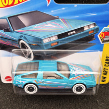 Load image into Gallery viewer, Hot Wheels 2025 DMC DeLorean Turquoise #36 HW Art Cars 5/10 New