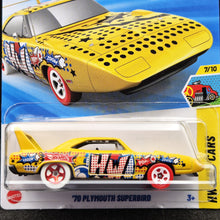 Load image into Gallery viewer, Hot Wheels 2025 '70 Plymouth Superbird Yellow #87 HW Art Cars 7/10 New Long Card