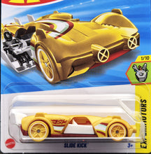 Load image into Gallery viewer, Hot Wheels 2025 Slide Kick Yellow #116 Experimotors 1/10 New Long Card