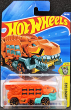 Load image into Gallery viewer, Hot Wheels 2025 HW Ultimate T-Rex Transporter Orange #156 Experimotors 4/10 New Long Card