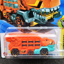 Load image into Gallery viewer, Hot Wheels 2025 HW Ultimate T-Rex Transporter Orange #156 Experimotors 4/10 New Long Card