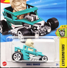 Load image into Gallery viewer, Hot Wheels 2025 Skull Shaker Turquoise #118 Experimotors 3/10 New Long Card