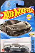 Load image into Gallery viewer, Hot Wheels 2025 Ferrari SF90 Stradale Dark Grey #191 Factory Fresh 5/5 New Long Card
