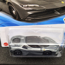 Load image into Gallery viewer, Hot Wheels 2025 Ferrari SF90 Stradale Dark Grey #191 Factory Fresh 5/5 New Long Card